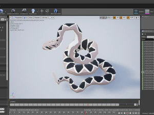 Eastern diamondback rattlesnake - animated 3D Model