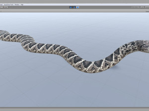 Eastern diamondback rattlesnake - animated Model 3D