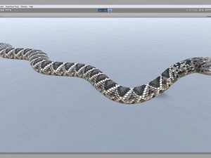 Eastern diamondback rattlesnake - animated 3D Model