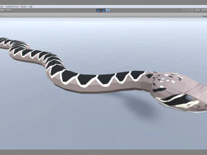 Eastern diamondback rattlesnake - animated 3D Model