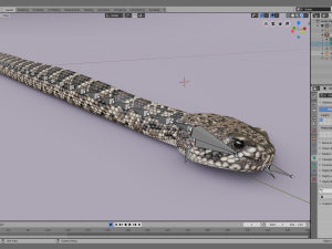 Eastern diamondback rattlesnake - animated Model 3D