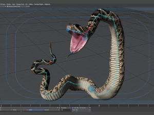 Eastern diamondback rattlesnake - animated 3D Model