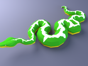 emerald tree boa - animated Model 3D