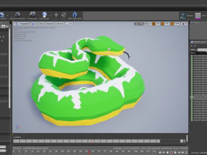 Emerald tree boa - animated 3D Model