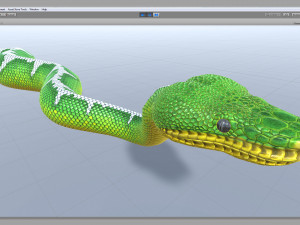 emerald tree boa - animated Model 3D