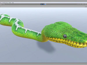 Emerald tree boa - animated 3D Model