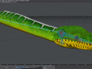 Emerald tree boa - animated 3D Model