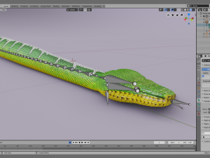 emerald tree boa - animated Model 3D