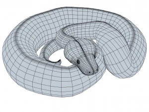 Emerald tree boa - animated 3D Model