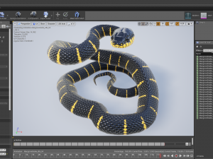mangrove snake - animated Modèle 3D