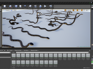 mangrove snake - animated Modèle 3D