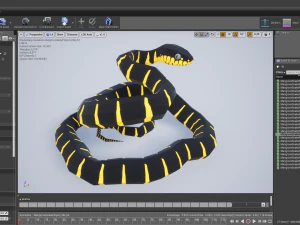 Mangrove snake - animated 3D Model