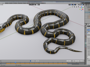 mangrove snake - animated Modèle 3D
