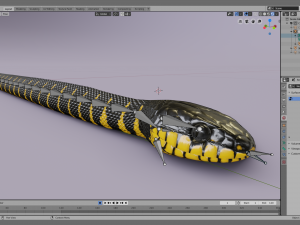mangrove snake - animated Modèle 3D