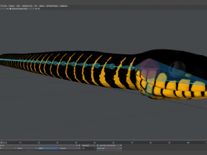 Mangrove snake - animated 3D Model