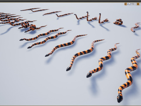 Bismarck Ringed Python - Animated 3D 模型