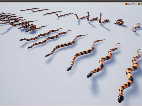 Bismarck Ringed Python - Animated 3D Model