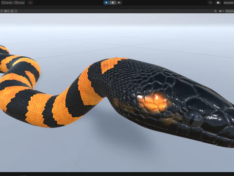 Bismarck Ringed Python - Animated 3D Model