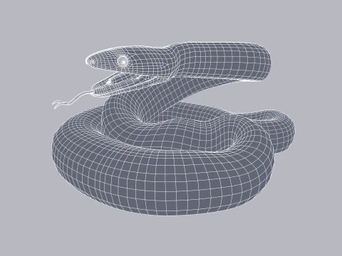 Bismarck Ringed Python - Animated 3D Model