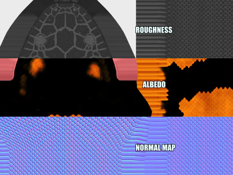 Bismarck Ringed Python - Rigged 3D Model