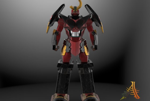 robot gurren lagann 3D 모델 .c4d .max .obj .3ds .fbx .stl .blend 