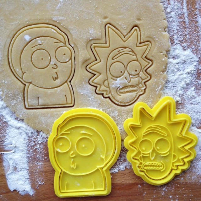 rick and morty cookie cutters pack 3D 프린트 모델 .c4d .max .obj .3ds .fbx .stl .blend 
