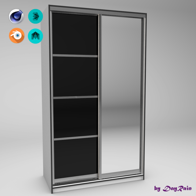 custom-made furniture - cupboard Modello 3D .c4d .max .obj .3ds .fbx .stl .blend 