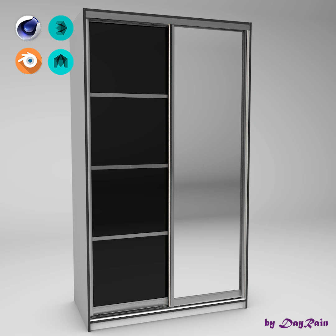 custom-made furniture - cupboard 3D Model .c4d .max .obj .3ds .fbx .stl .blend 