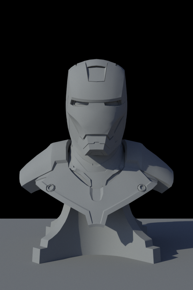 iron man mark iii bust Modello 3D .c4d .max .obj .3ds .fbx .stl .blend 
