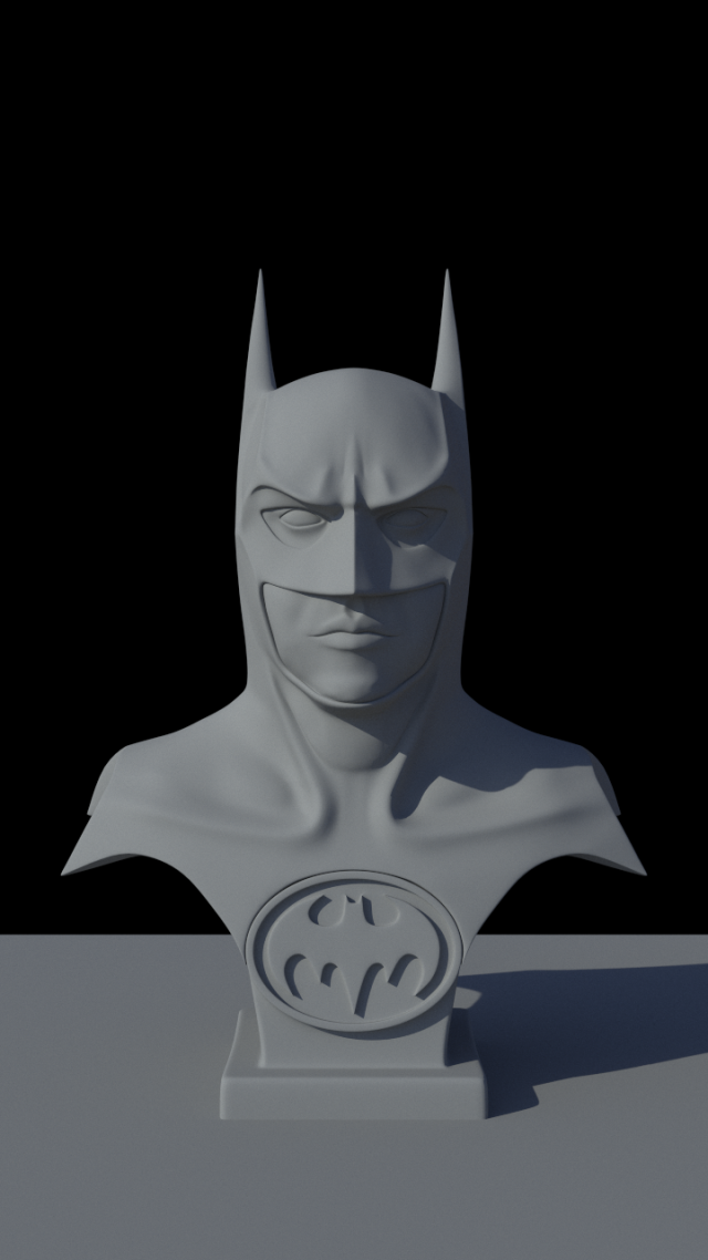 tim burton batman 1989 bust 3D मॉडल .c4d .max .obj .3ds .fbx .stl .blend 