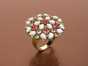 Bague Fusion Fleurs Complète - Bijoux 3D - AN-01 Modèles 3D en vedette