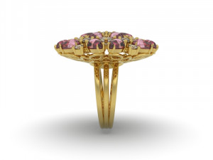 Ring Fusion Flowers Full - Jewelry 3D - AN-01 3D Druckmodell