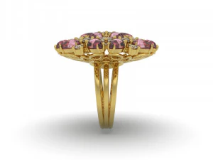 Ring Fusion Flowers Full - Jewelry 3D - AN-01 3D Print Model