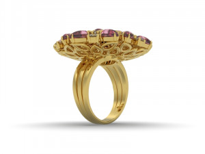 Ring Fusion Flowers Full - Jewelry 3D - AN-01 3D Druckmodell