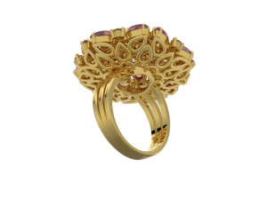 Ring Fusion Flowers Full - Jewelry 3D - AN-01 3D Druckmodell