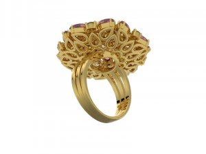 Ring Fusion Flowers Full - Jewelry 3D - AN-01 3D Print Model