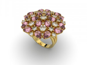 Ring Fusion Flowers Full - Jewelry 3D - AN-01 3D Druckmodell