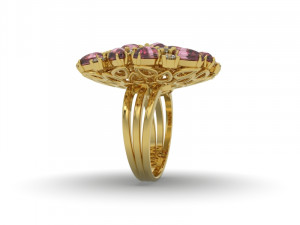 Ring Fusion Flowers Full - Jewelry 3D - AN-01 3D Druckmodell