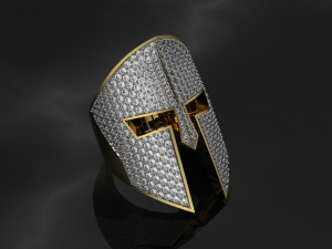 Spartan helmet Ring - Jewelry 3D - AN-513 3D प्रिंट मॉडल