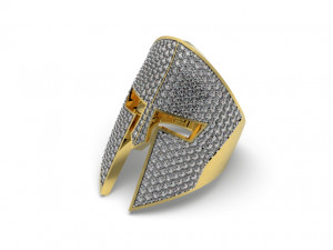Spartan helmet Ring - Jewelry 3D - AN-513 3D प्रिंट मॉडल