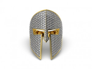 Spartan helmet Ring - Jewelry 3D - AN-513 3D प्रिंट मॉडल