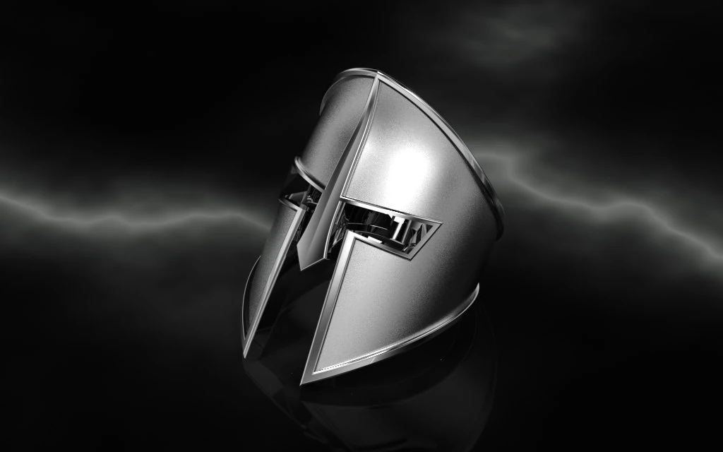 Spartan helmet Ring - Jewelry 3D - AN-516 3D Print Model .c4d .max .obj .3ds .fbx .stl .blend 