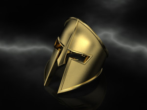 Spartan helmet Ring - Jewelry 3D - AN-516 Modelo de impresión 3D