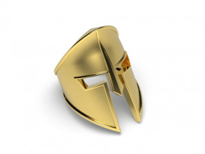 Spartan helmet Ring - Jewelry 3D - AN-516 Modelo de impresión 3D