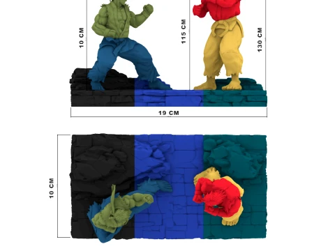 Action figure - Ryu and Ken -01 3D Print Model