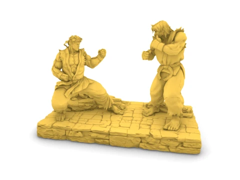Action figure - Ryu and Ken -01 3D Print Model