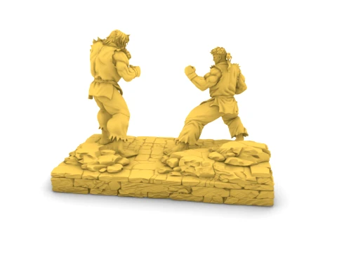 Action figure - Ryu and Ken -01 3D Print Model