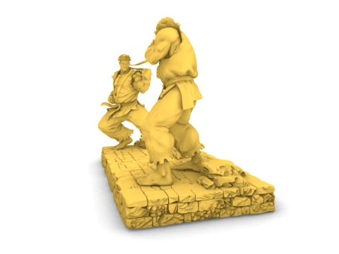 Action figure - Ryu and Ken -01 3D Print Model