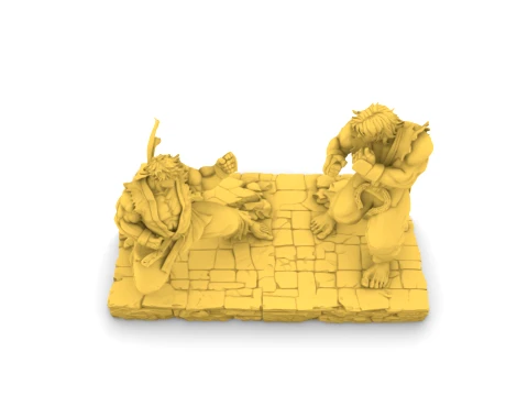 Action figure - Ryu and Ken -01 3D Print Model