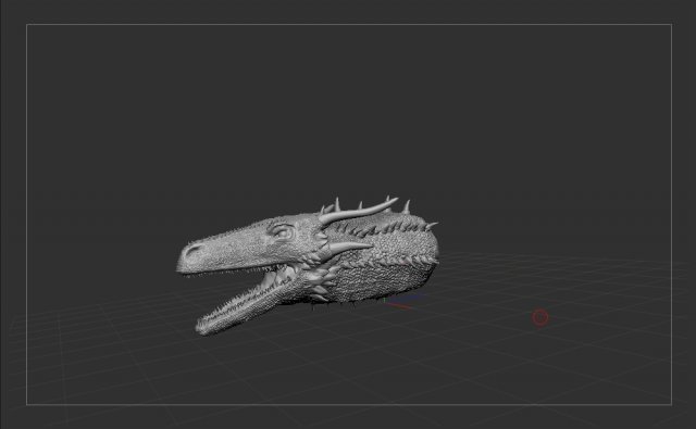 dragon head 3D Model .c4d .max .obj .3ds .fbx .stl .blend 